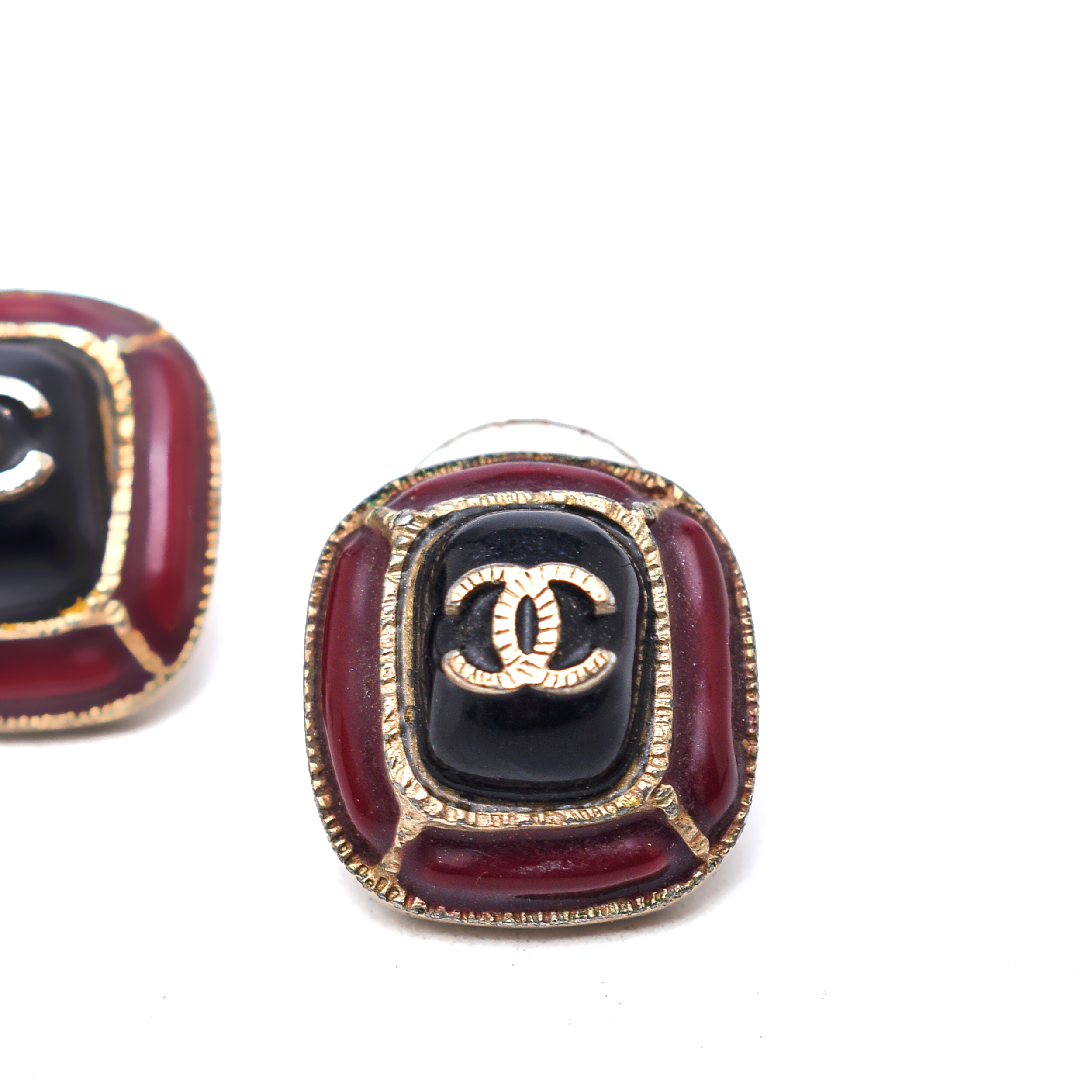 Chanel-Tricolor Vintage Earrings